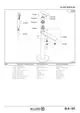 Schematische Darstellung eines Kludi ZENTA SL Wannenfüll- und Brause-Einhandmischers mit Auflistung der Einzelteile und deren Bezeichnungen.